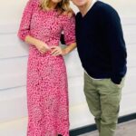 Charlotte Hawkins Instagram - Fair to say I don’t like crickets.. 🦗 unless they’re heavily disguised in pasta! 😆 Feeling the Friday love on @gmb with @benshephardofficial @seanfletchertv and some lovely action shots of cricket-eating thanks to @kenmckayphoto 🙄📸 Dress @marksandspencer #gmb #crickets #idontlikecrickets