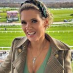 Charlotte Hawkins Instagram - Back at Cheltenham! Great to be there for Festival Trials Day, brilliant racing & nothing like being able to celebrate a win - well done Michael Wainwright with Ga Law! 🏇🥂👏👏👏 Dress @beulahlondon Jewellery @boodles Headband @lisa_von_hallwyl Coat & Boots @hollandcooperclothing @cheltenhamraces #cheltenham #racing #horseracing #racingstyle #racingfashion #boodles #festivaltrialsday