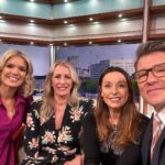 Charlotte Hawkins Instagram - Today on @gmb.. saying cheers with a cuppa despite the shocking news that tea has been replaced by coffee as the nation’s favourite hot drink! ☕️ We had the astounding story of 91 year-old Betty, the oldest victim of the post office scandal who said they can ‘stuff their money’ as it won’t bring her husband back. The two parents of children who tragically died from terminal illnesses - @ceri.menaidavis & @helpharryhelpotherscharity on their fight to get financial help for families going through the same. @Bananarama_official on 40 years of hits, & how their partying inspired French & Saunders with those raucous Ab Fab scenes! 🥂Plus following the praise for Prince William as he takes time out to look after his family while his wife is in hospital, we debate with @atehjewel & @marvynharrison whether men should be congratulated for looking after their children… 🤔 #gmb #goodmorningbritain