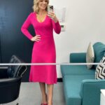 Charlotte Hawkins Instagram – Wednesday on @gmb! 💕 Dress @sosandar #gmb #goodmorningbritain