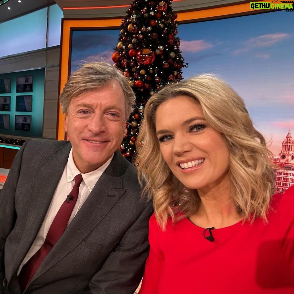 Charlotte Hawkins Instagram - Tuesday on @gmb & an emotional show today - we had the son of holocaust hero Sir Nicholas Winton who rescued 669 children from the Nazis, & one of them was John Fieldsend who also joined us in the studio. 3 year-old Ralph Tathum’s parents are looking for a Christmas miracle as they need to raise £1million for his life-saving treatment in the US (if you can help the link is https://www.gofundme.com/f/ralphs-campaignlifesaving-transplant-for-cancer). @beargrylls joined us to talk about his tour & app, survival, resilience & mental health, plus @iamharrietrose shared the moment she passed a note of kindness to a complete stranger, & the difference it made to his life! Back tomorrow from 6am with @richardmadeleyofficial for my last show before Christmas.. see you then! #gmb #goodmorningbritain