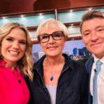 Charlotte Hawkins Instagram - Friday on @gmb & @officialsuecleaver was reliving her @imacelebrity experience ahead of the new series this weekend 🐛🐍🕷️, plus we were debating the idea of a chore app.. is it the way to make sure everyone in the household does their fair share or will it lead to strife…?! 🤔 Good job we’re both so neat & tidy the whole time (well @benshephardofficial is… 😂) Pic @kenmckayphoto 📸 #gmb #goodmorningbritain