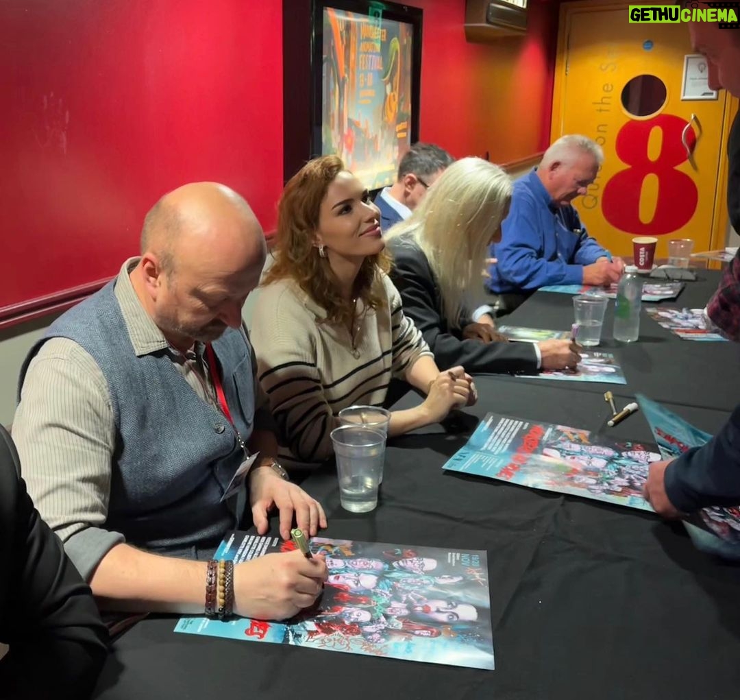 Charlotte Kirk Instagram - @grimmfest was so much fun! And absolutely loved watching the audience watching @the_lair_film Really enjoyed meeting all the fans! . . . . . . . . . #grimfest #actresslife #actress #charlottekirk #charlottekirkofficial #signing #celebrity #sucess #motivation #motivationalquotes #filmlover #filmphotography #movie #thelair #sifi #horrorfilm #horrormovies #london #actor #celebritylifestyle #followforfollowback #follow #thursday #thursdaymotivation