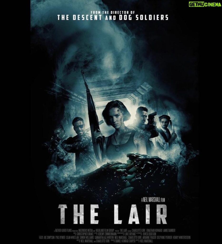 Charlotte Kirk Instagram - I am so proud and excited for the UK opening of @the_lair_film on THURSDAY 26th on @shudder To mark the occasion we’re having a special gala screening tomorrow night in Leicester Sq. I am so proud of this film. Many other countries around the world have embraced and enjoyed the film so let's bring it home to the UK 🇬🇧 . . . . . . . . . . #moviegala @princecharlescinema #redcarpet #thelair #charlottekirk #charlottekirkofficial #sifimovies #horrormovie #neilmarshall #actionmovies #britishactress #hollywoodmovies #thelair #neilmarshall #neilmarshall_director #moviepremiere #shudder @shudder #rlj #actionfigures #action #jamiebamber #movielover #moviescenes #hitmovie #monstermovies #dogsoldiers #horrorlover