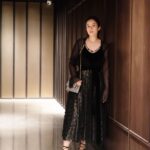 Chelsea Islan Instagram - Throwback to the night, when I went out for a dinner date with the Dior babes ✨ Dress by: @ernestoabram Styled by: @imewmew MUA: @ryanogilvy Hairdo: @shabura