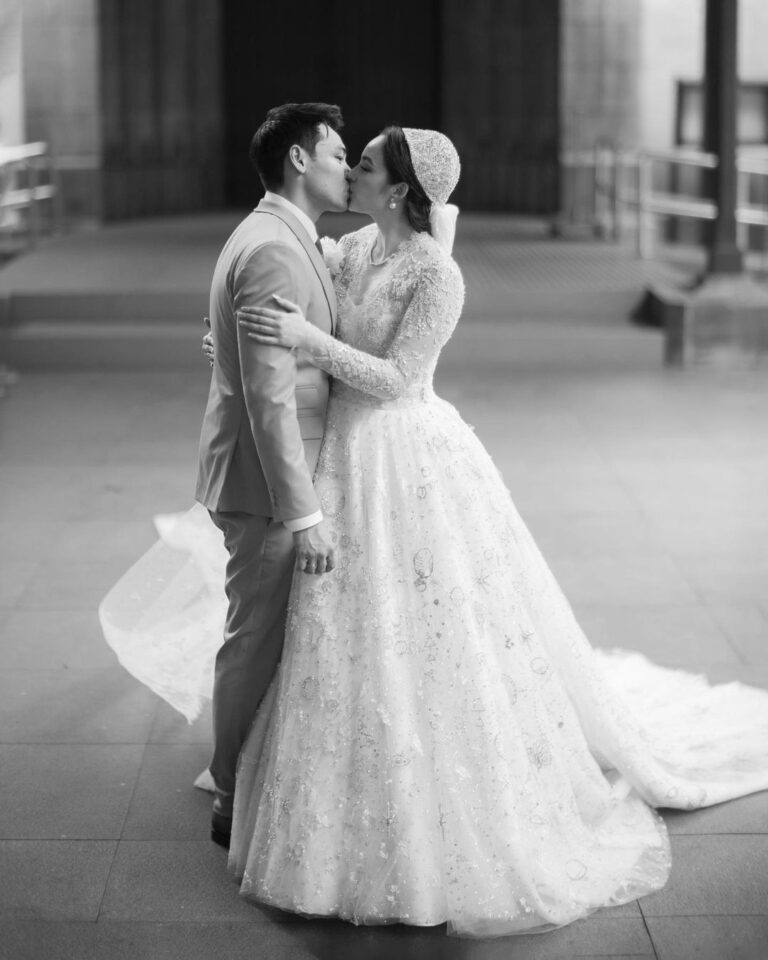 Chelsea Islan Instagram - Holy Matrimony 🤍💍 Thank you very much Mas Biyan Wanaatmadja for designing and creating the classic and timeless veil and dream wedding dress, special for me. I am beyond blessed and grateful. It means the world to me. I will always cherish this moment forever. I am thankful for you @biyanofficial ✨