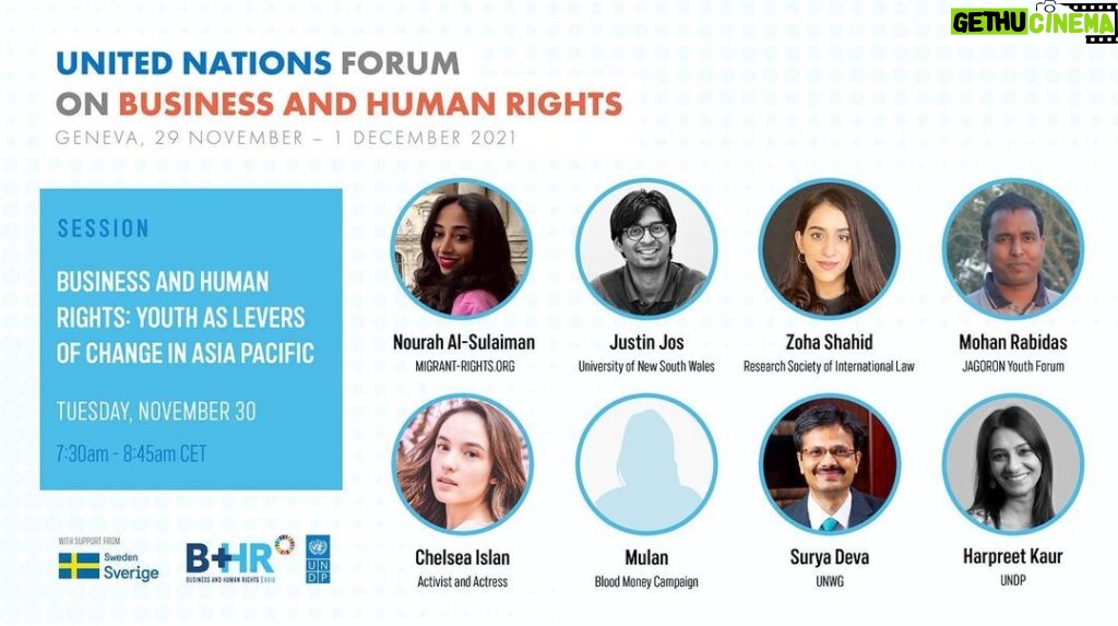 Chelsea Islan Instagram - It is truly an honor for me to represent Indonesia at the United Nations Forum on Business and Human Rights. Thank you for this amazing opportunity, thank you for allowing me to be the voice, to share my thoughts and most importantly; to be an agent of change, together with other youths from around the world. We are in this together! @undpasiapacific @undpindonesia 💙🙏🏻