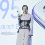 Chelsea Islan Instagram - OPPO A95 Launching Event 🤍 Outfit by @wilsenwillimofficial GLAM TEAM: Stylist: @imeldaimew Assistant Stylist: @untungadaaji MUA: @ryanogilvy Assistant MUA: @jimmi.panai Hairdo Slide 1: @yezhadjohair Hairdo Slide 2: @picaleva