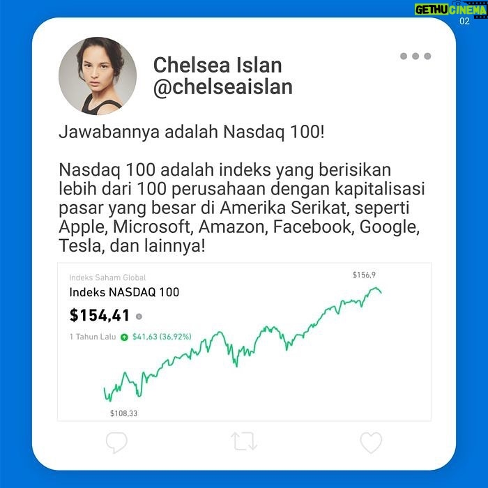 Chelsea Islan Instagram - Sudah saatnya Anak Muda mulai membangun mimpi, namun mimpi saja tidak cukup jika tidak di dorong dengan tindakan. Bermimpi untuk Financial Freedom sedini mungkin boleh, asalkan juga dengan usaha, misalnya usaha untuk bekerja mendapatkan penghasilan, lalu penghasilannya bisa kita tabung. Supaya lebih efektif, tabungannya bisa kita alokasikan ke beberapa instrumen investasi contohnya di Aplikasi Pluang. Di Pluang sudah ada produk terbarunya yaitu Micro E-Mini Nasdaq 100! Wah semakin lengkap yah! Bukan hanya itu, kabar gembiranya, Pluang juga baru mendapatkan pendanaan investasi. Pada tahun ini, Pluang telah mendapatkan 55 juta Dollar AS! Congrats Pluang! Aku pribadi sebagai Brand Ambassador Pluang turut bangga atas pencapaiannya. Semoga Pluang bisa semakin berinovasi dalam mengembangkan aplikasinya sehingga membuat para usernya merasa nyaman saat menggunakannya. Bagi kamu yang mau pakai aplikasi Pluang, boleh pakai kode referral aku di: CHELSEA1 untuk dapetin bonus 15rb/100rb/1 juta dengan minimal transaksi Rp 1 juta. #PluangmuSekarang #PluangChelsea #GaPakePusing π