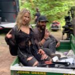 Chelsey Reist Instagram - new fave way of getting to set.