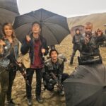 Chelsey Reist Instagram - just found this throwback to the rainy sand dunes of season five with #the100 kru. 💯
