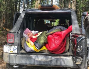 Chelsey Reist Instagram - lil’ sasquatch has been spending her week offline, off-roading and off the grid. 
i’ve been sleeping under hail and thunder and rain and stars. eating over fire and kayaking in lakes so clear that i could see the ancient waterlogged trees reach for me from 20 feet below. 
my kind of isolation.