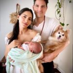 Cherie Jimenez Instagram - Happy Easter ✨ - ♥️ The Faris’s @i_am_seanfaris Phoenix & Simba ✨ Filled with so much love & gratitude for my beautiful family 🥰 Thank you @markhapka for capturing some shots of us while Phoenix is still a newborn 🪄