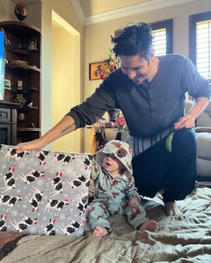 Cherie Jimenez Instagram - 12.25.22 ✨🎄 Christmas Morning with Phoenix ♥️🎸