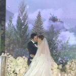 Chermarn Boonyasak Instagram - Wishing for both of you joy, love, and happiness on your wedding day, and as you begin your new life together na ka. 🤍🤍🤍🤍🤍#markkimthewedding Bangkok, Thailand