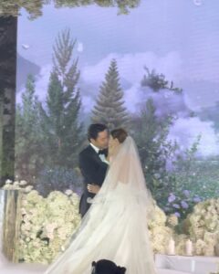 Chermarn Boonyasak Instagram - Wishing for both of you joy, love, and happiness on your wedding day, and as you begin your new life together na ka. 🤍🤍🤍🤍🤍#markkimthewedding Bangkok, Thailand