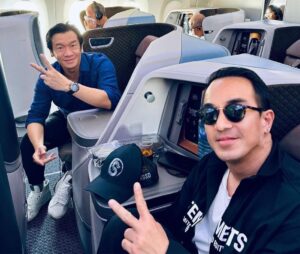 Chin Han Instagram - Even villains need a break…

Repost from @joe_taslim
•
Portal is close.. let’s just ✈️ 
#shangtsung #bihan #mk✌️