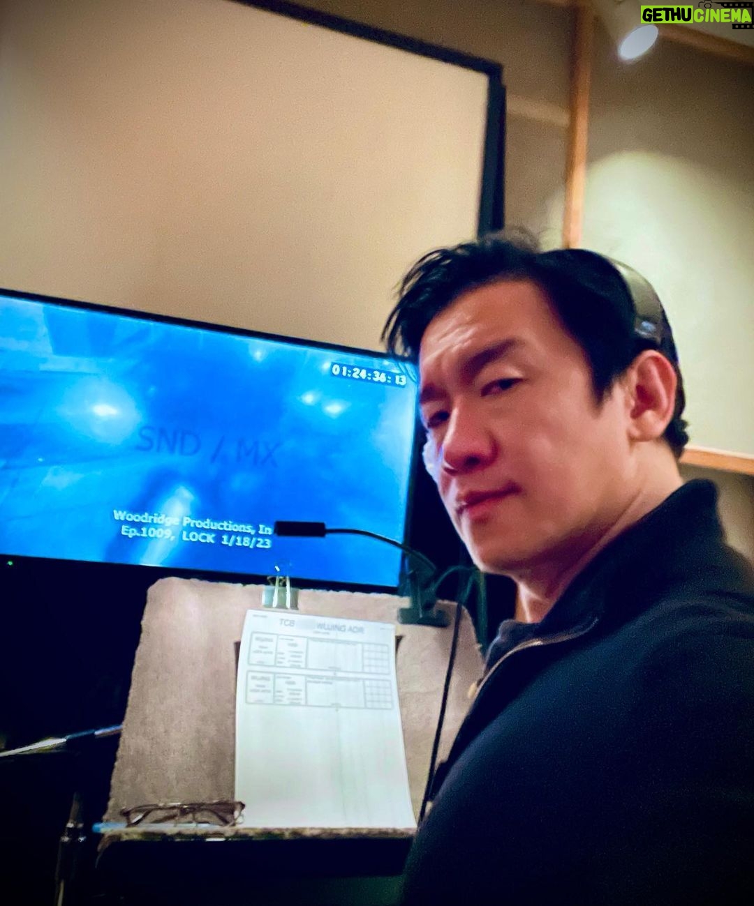 Chin Han Instagram - Sound of my voice or the art of noise #ADR #workinghardorhardlyworking #theblacklist Sony Pictures Studios