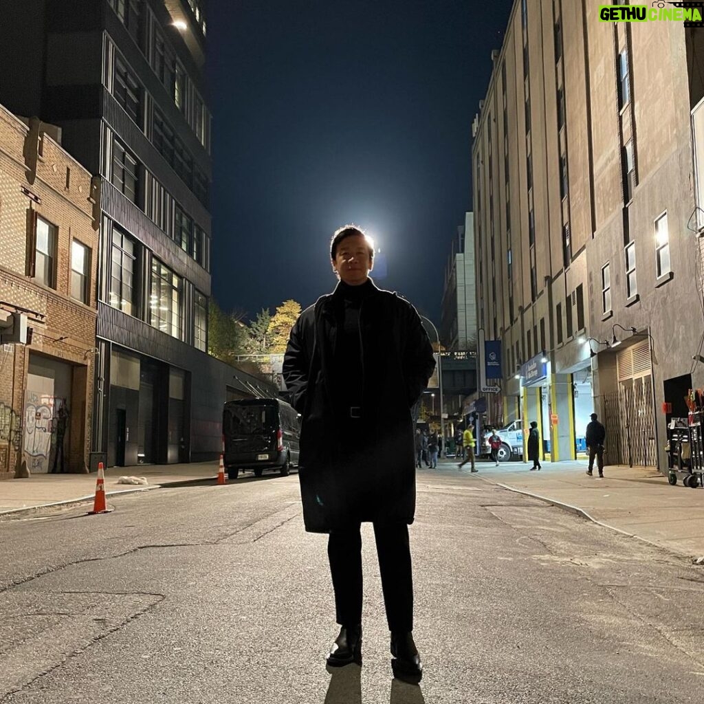 Chin Han Instagram - Late night filming always brings out all kinds of inspiration and demons #theblacklist #ghostlight #mymagichour New York, New York