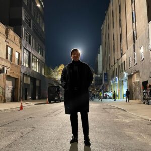 Chin Han Instagram - Late night filming always brings out all kinds of inspiration and demons #theblacklist #ghostlight #mymagichour