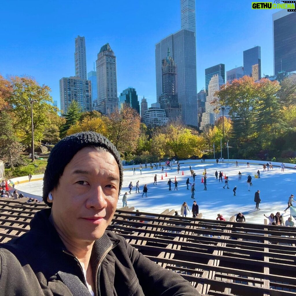 Chin Han Instagram - Time to get on the ice ice baby #unitedskatesofamerica #subzero #wednesdayworkout Central Park, New York