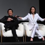 Chin Han Instagram - We are the yin to each other’s yang #harmony #thewangs #americanbornchinese #fyc DGA - Directors Guild of America