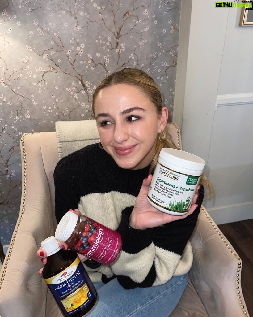 Chloe Lukasiak Instagram - #ad This post was sponsored by iHerb. iHerb is your place to shop for wellness! Getting into my clean girl era with these incredible products. The probiotic with Inulin gummies, Oslomega Omega-3 fish oil, and Superfoods- Supergreens + Superfoods powder are a few of my favorites. Be sure to check out iHerb using my promo code CHLOE for a 25% discount sitewide. 🫶🏻 @iherb