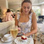Chloe Lukasiak Instagram - Tea time for two ☕️ The Living Room at The Peninsula Beverly Hills