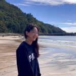 Cho Yi-hyun Instagram - 촬영 중, 쉬는 시간에 다녀온 모래사장 . 여러분!! 내가 사랑해!!💓