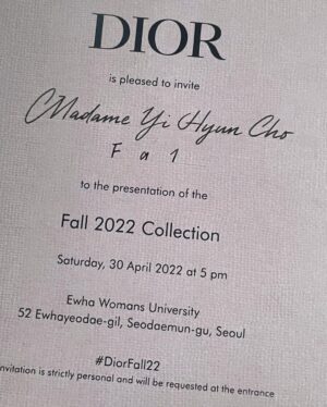 Cho Yi-hyun Instagram - @dior @mariagraziachiuri