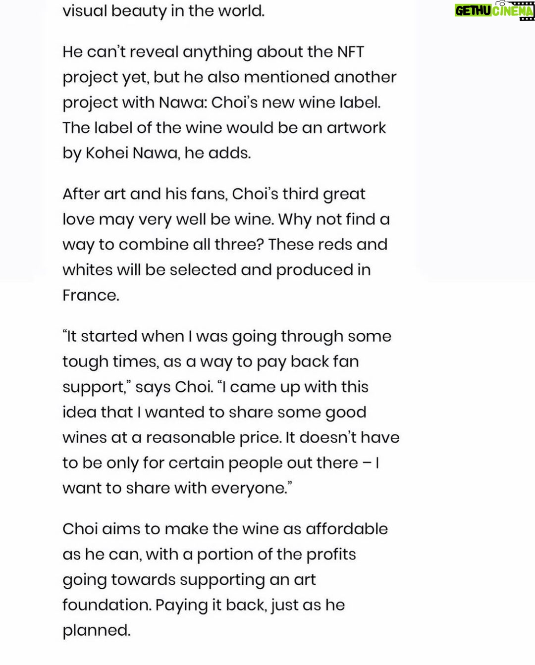 Choi Seung-hyun Instagram - Here it is- T’SPOT Bordeaux. I hope to share my passion for wine with as many people as possible. #topwine #winter2022