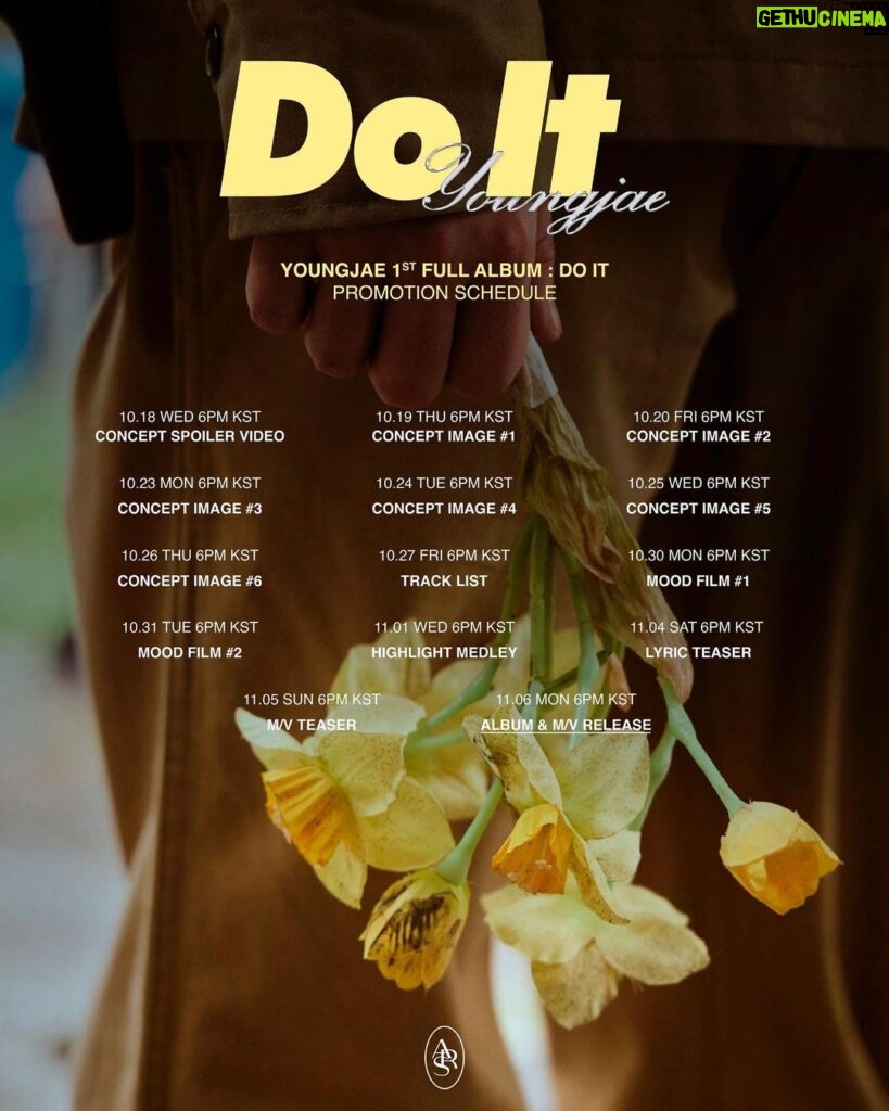 Choi Young-jae Instagram - 영재(Youngjae) ‘Do It' Promotion Schedule 영재(Youngjae)💐 1st Full Album 'Do It' 2023.11.06 6PM (KST) #영재 #YOUNGJAE #DoIt