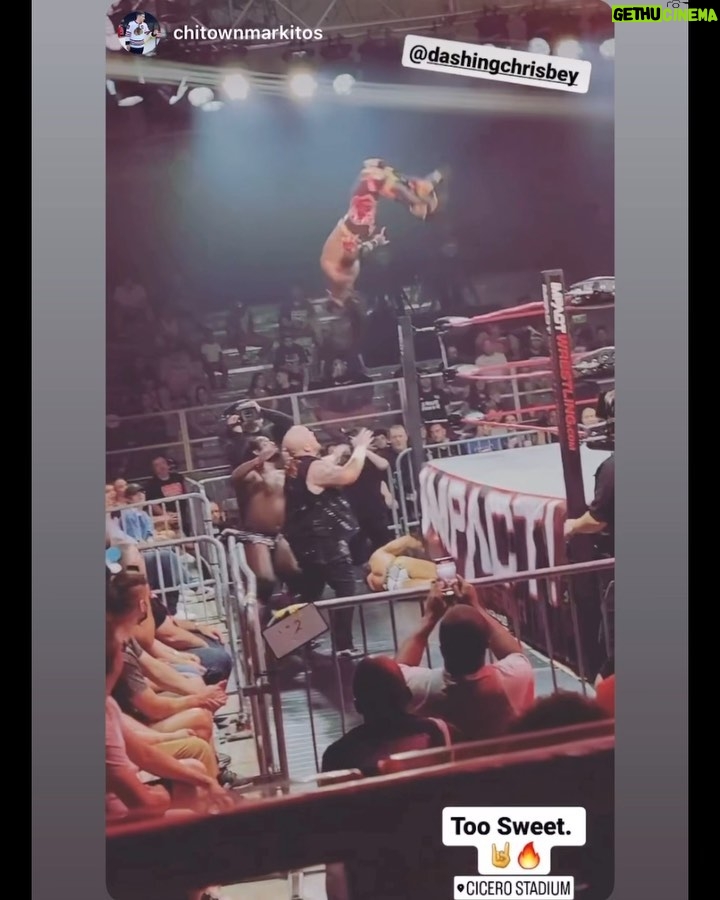 Chris Bey Instagram - Alternate Angle of the No Hands FINESSE #BulletClub #ABC Chicago, Illinois