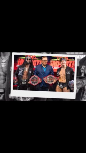 Chris Bey Instagram - TNA WORLD TAG TEAM CHAMPIONS !!! #ABC #BulletClub