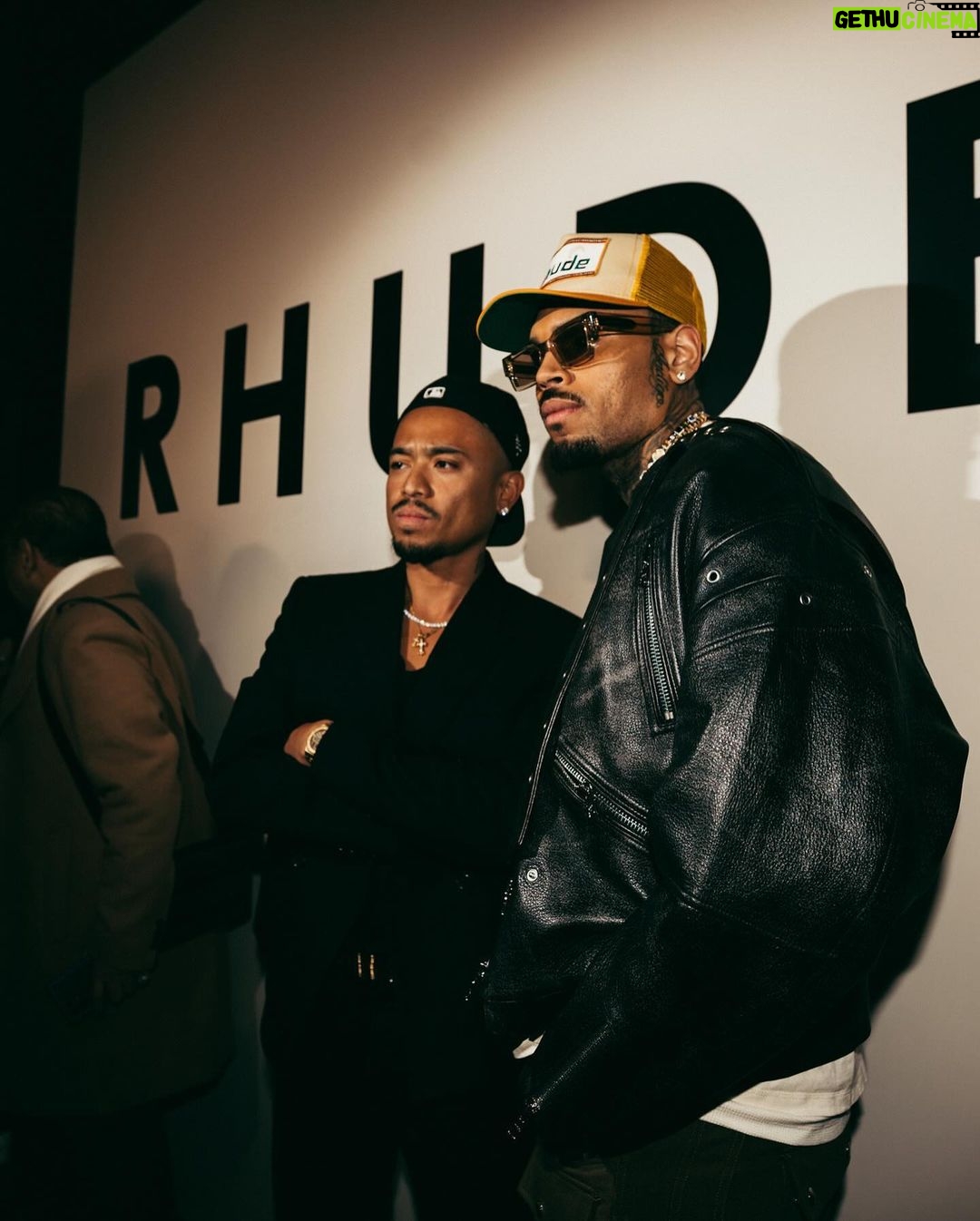 Chris Brown Instagram - Down town Christopher BROWN 👌🏽 @rhude