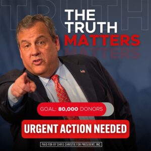 Chris Christie Instagram - JUST ANNOUNCED: Requirements for the next debate stage are 80,000 unique donors. I’m the only one in this race who will take on @realDonaldTrump. 

Want to see that happen? Chip in $1 today: https://secure.winred.com/chris-christie-for-president/donate-debate-80k-1103-sm