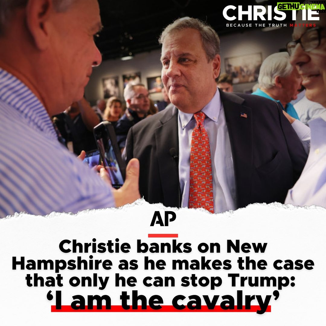 Chris Christie Instagram - Americans are sick and tired of having the option of who’s left, not who they want. New Hampshire has the unique opportunity to finally give this country a change and actually elect someone who will deliver real results. I’m the only candidate who can put a stop to Trump, and it’s going to start with the first-in-the-nation primary. #FITN Read more from the Associated Press here: https://apnews.com/article/chris-christie-new-hampshire-trump-gop-primary-57cf23c0cbcf5902514db5a7dd57adf5