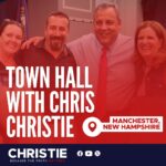 Chris Christie Instagram - I’m back in New Hampshire tonight for a town hall. No question is off-limits. Neither are my answers though. Unlike other candidates, my team doesn’t vet questions beforehand. Join us here: https://bit.ly/3SufTAT Tune in at 6:30 PM ET.