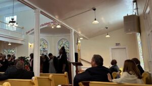 Chris Christie Instagram - Thank you to the congregation of Tabernacle Baptist Church in Beaufort, S.C. for welcoming Mary Pat and me to this morning’s service. 

This community has a great sense of pride, and it was amazing to join them in a united wish that we all start listening to each other again.