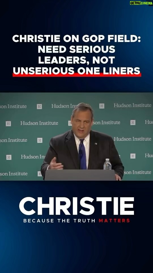 Chris Christie Instagram - In this moment of global turmoil, we cannot afford to hand power to people who think wielding it is a game.