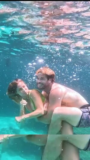 Chris Hemsworth Instagram - Happy Valentine’s Day. This year I thought I’d share with you how babies are made in Australia. It’s both a game of passion, love and intense sportsmanship where everyone one’s a winner. ❤️💋 @elsapataky