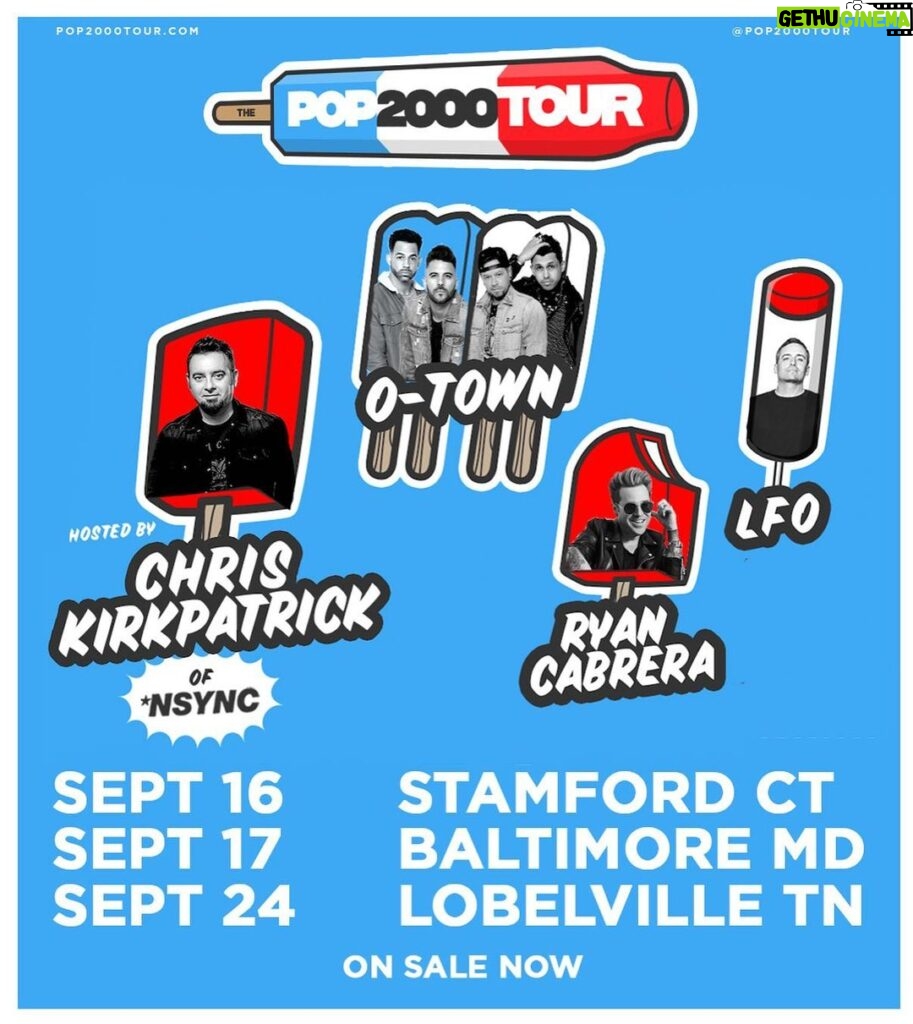 Chris Kirkpatrick Instagram - Next up!!! Connecticut! Maryland! Tennessee!! Who’s coming out? Link to tickets and VIP in bio!