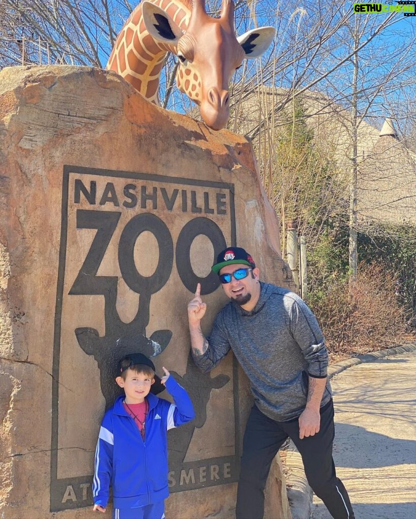 Chris Kirkpatrick Instagram - Once again, the zoo doesn’t disappoint! @nashvillezoo @karlyk5 #whowantstofeedgiraffes #nsyncflamingos Nashville Zoo