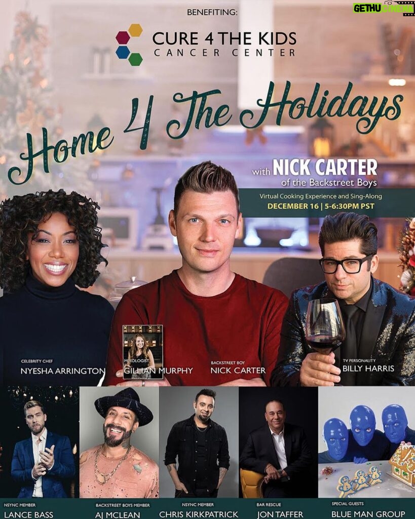 Chris Kirkpatrick Instagram - Thanks @nickcarter for asking me to be apart of this special event! Join us tomorrow 8pmET benefiting @cure4thekids You never know what is going to happen when we all get together! Link for tickets in BIO