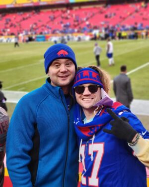 Chris Lamica Instagram - Forever, Bills Mafia 💙 ❤️ in the veins 🦬🦬🦬🦬😤😤😤 @mwerger #billsmafia #buffalobills @buffalobills