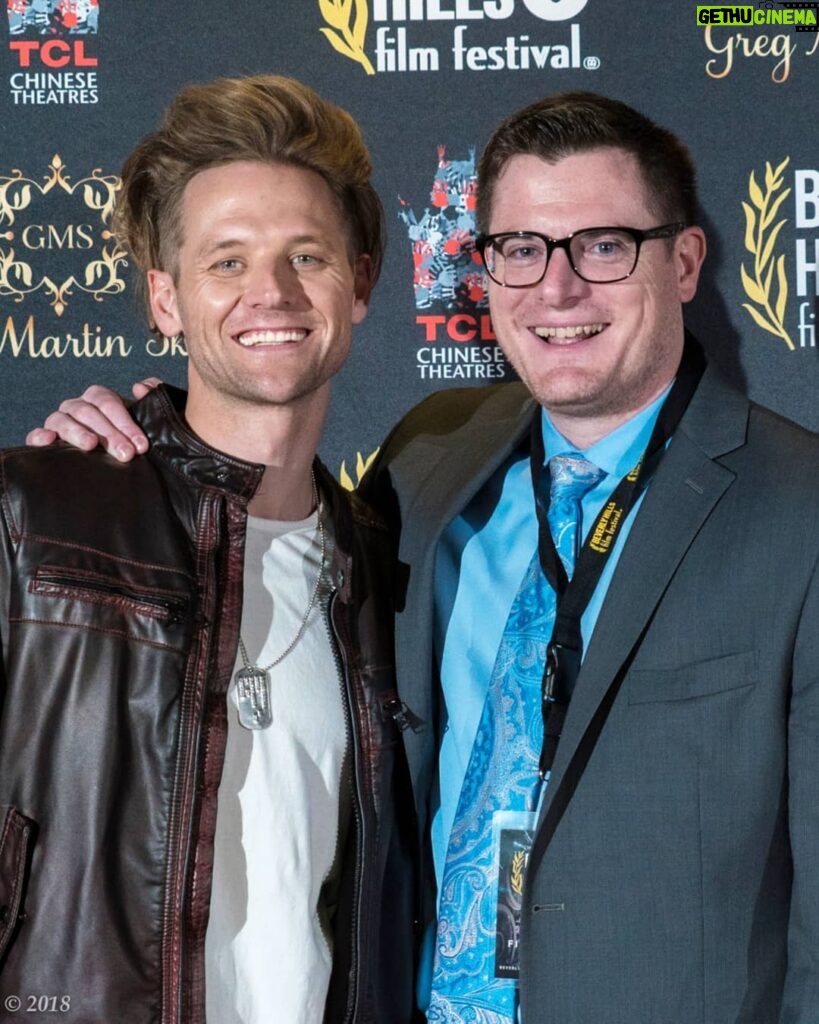 Chris Lamica Instagram - Premiere Night @thebhfilmfest. Photo Credit and Copyright: Chris Roll, Shore Fire Productions Smiles with Executive Producer @owenpalmiotti #actorlife #bighair TCL Chinese Theatres