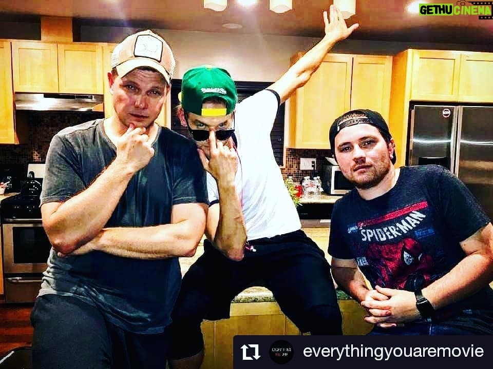 Chris Lamica Instagram - The Band #Regrann @everythingyouaremovie ************************************ BTS of @everythingyouaremovie ------------------------------ 3 am. Just wrapped filming for the day. Time to pose for a picture. Left to Right @mrhuntsman @chrislamica @matsmayhem * * #chrislamica #michaelhuntsman #matgallagher #eya