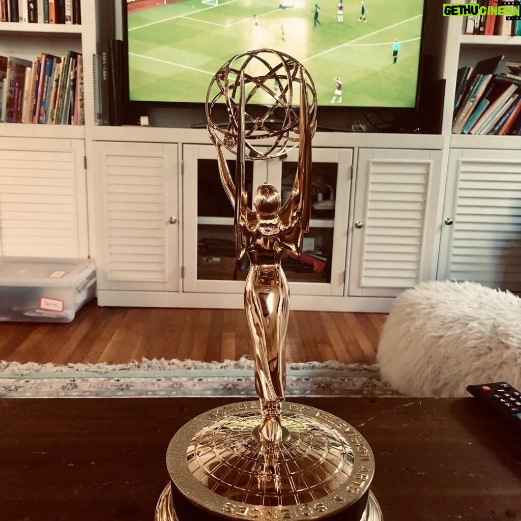 Chris O'Dowd Instagram - She’s watchin the bloody football now. #EmmyDoingThings