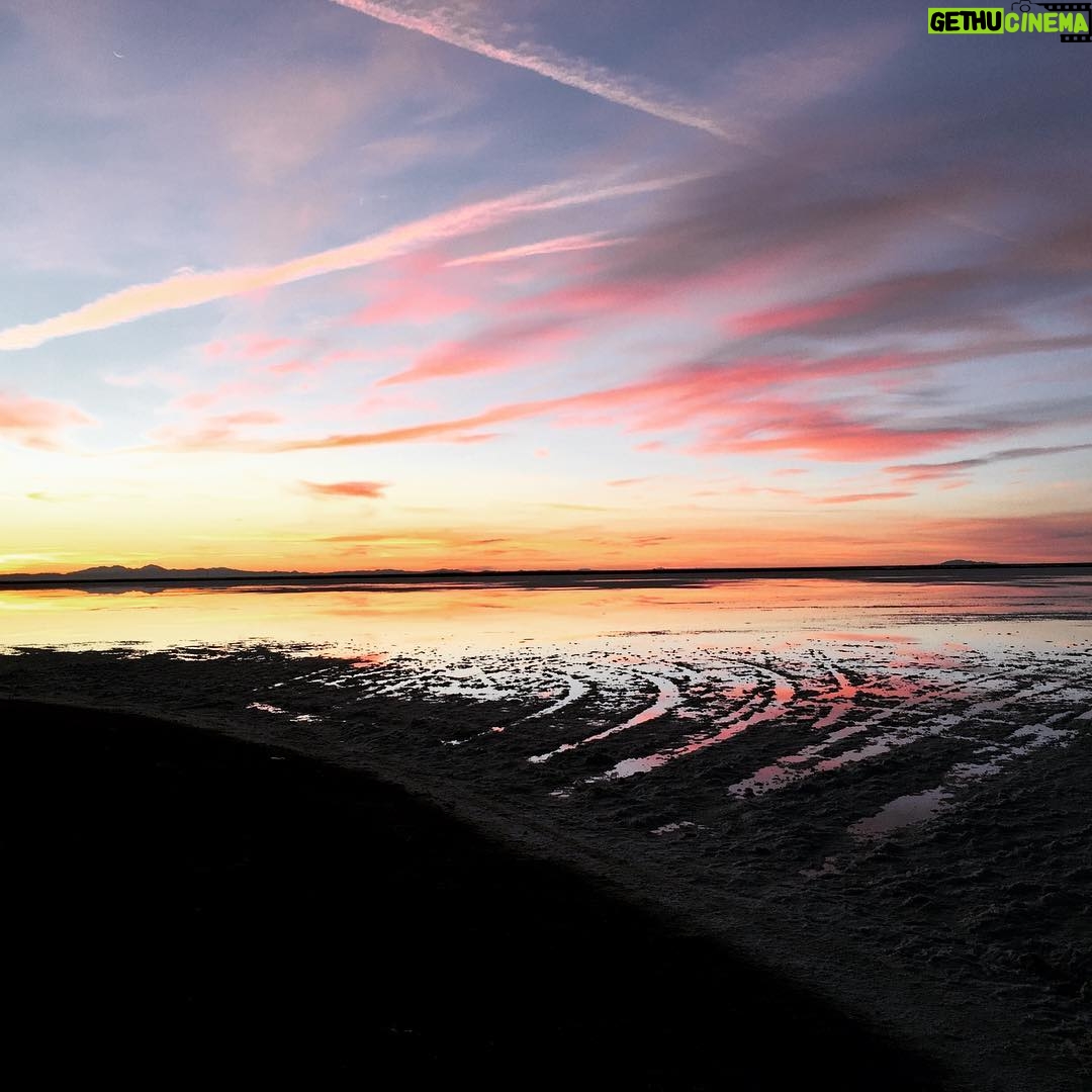 Chris O'Dowd - 2.2K Likes - Sunrise at the Salt flats in Utah.