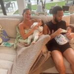 Chrissy Teigen Instagram - babies and dogs and maybe a nip who cares